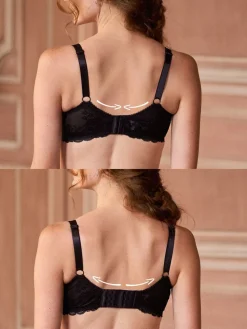 Clearance Seraphine Noir - Soutien-gorge d’allaitement Emelia noir à armatures en dentelle