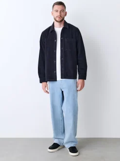 Sale Next Noir - Surchemise veste-chemise en velours côtelé à poche unique