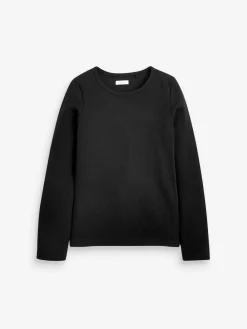 Online Next - Top côtelé à manches longues (3-16ans) Noir