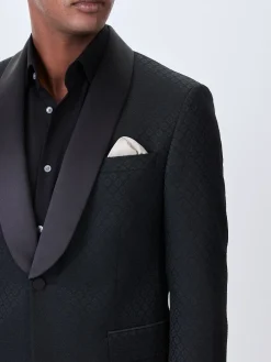 Best Next Noir - Veste de costume en jacquard coupe ajustée