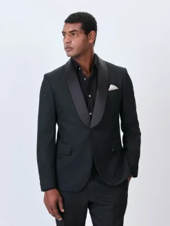 Best Next Noir - Veste de costume en jacquard coupe ajustée