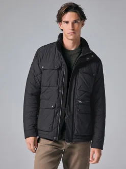 Sale Next Noir - Veste de motard Diamond Quilted Résistante à la douche