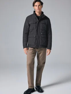 Sale Next Noir - Veste de motard Diamond Quilted Résistante à la douche