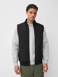 Best Next Noir - Veste sans manche hybride zippée