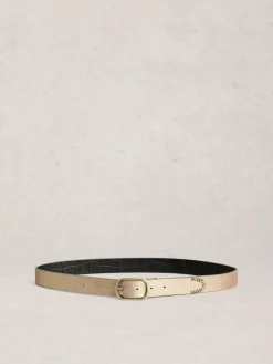 Discount White Stuff - ceinture en cuir réversible Noir