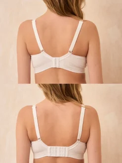 Seraphine Noir et blanc - Lot de 2 soutiens-gorge de Grossesse et d’Allaitement en bambou doux sans coutures|Femme Vêtements Détente|Soutiens-Gorge