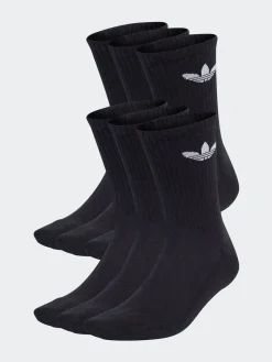 adidas - Lot de chaussettes originals Trefoil Col Rond Chaussettes 6 Noir foncé