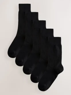 Outlet Next Noir motif cerf - Lot de 5 - Chaussettes brodées Multi Stag Lasting Fresh