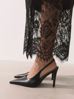 Best Next Noir/Animal - Chaussures à talons Forever Comfort® à bout pointu et à bride arrière