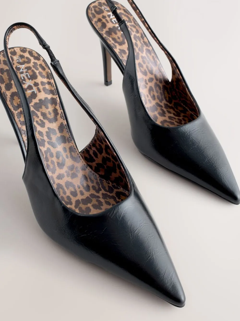 Best Next Noir/Animal - Chaussures à talons Forever Comfort® à bout pointu et à bride arrière