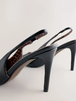 Best Next Noir/Animal - Chaussures à talons Forever Comfort® à bout pointu et à bride arrière