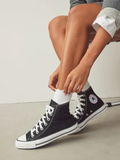 Converse Noir/Blanc - Chuck Taylor All Star High Trainers|Femme Baskets