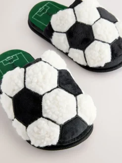 Best Next Noir/Blanc - Mules chaussons Football