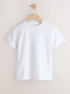 Hot Next - Lot de 4 t-shirts à manches courtes (3-16 ans) Noir/blanc/gris/kaki