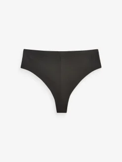 Best Next Noir/Blanc/Ppraline Nude - Lot 3 culottes invisibles et confortables String taille haute