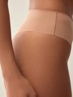 Best Next Noir/Blanc/Ppraline Nude - Lot 3 culottes invisibles et confortables String taille haute
