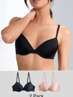Best Next Noir/Nu - Lot de 2 Soutiens-gorge A-E Smoothing Ultimate Comfort
