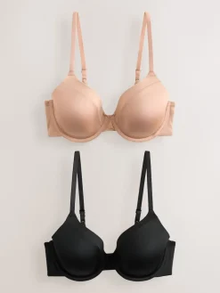 Best Next - Lot de 2 Soutiens-gorge A-E Smoothing Ultimate Comfort Noir/Praline Nude