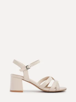 Clearance Linzi - Sandales Flair à talons avec bretelles croisées sur le devant Nude