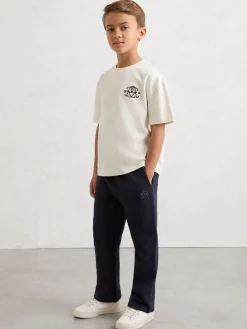 Outlet Reiss Pantalon de jogging Mellor en coton brodé à monogramme