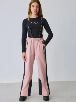 Sale Baker by Ted Baker Pantalon de ski rembourré rose imperméable à logo