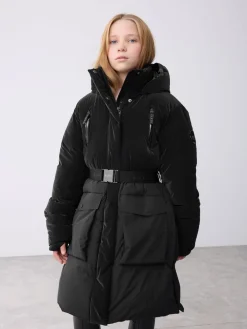 Best Baker by Ted Baker Parka longue imperméable à ceinture noire rembourrée