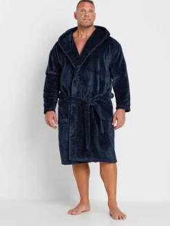 BadRhino Big & Tall Peignoir à capuche en nid d’abeille|Homme Robes De Chambre Et Peignoirs