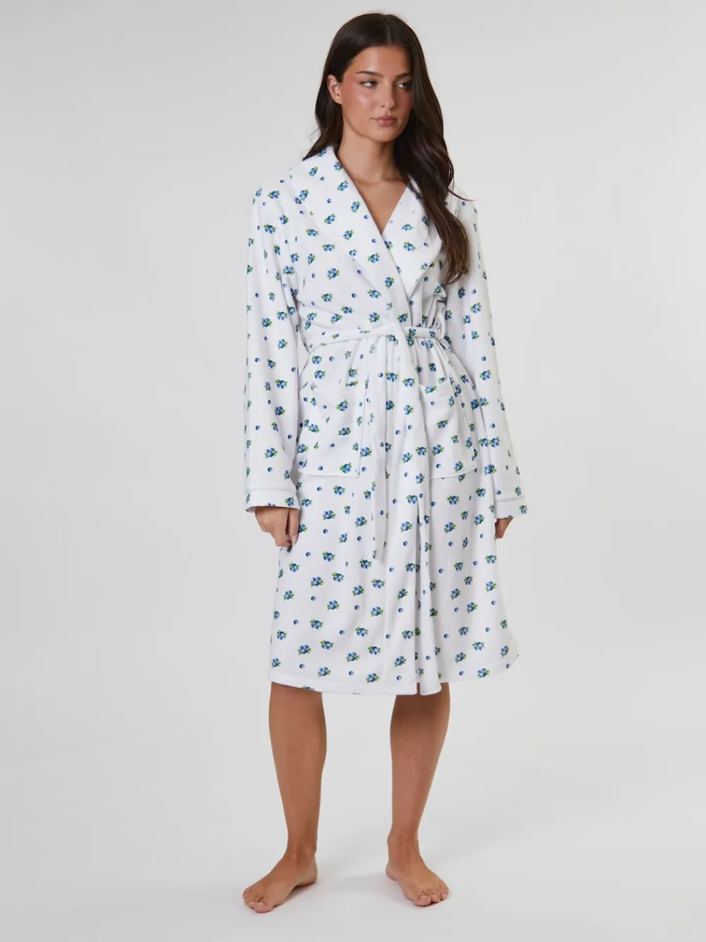 Outlet Loungeable Peignoir Blueberry imprimé léger