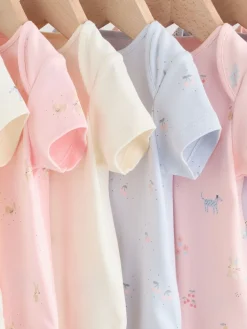 Best Next Personnage pastel multicolore - Lot de 7 bodies bébé à manches courtes