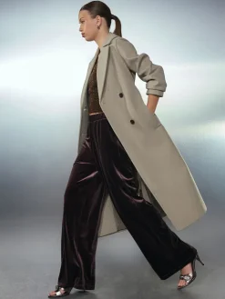 Sale Next Pierre - Manteau ceinturé avec col amovible en fausse fourrure