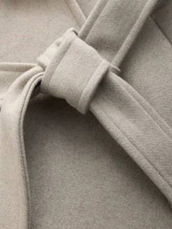 Sale Next Pierre - Manteau ceinturé avec col amovible en fausse fourrure