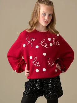Angel & Rocket Pull Holly Fa La La La| Tricots