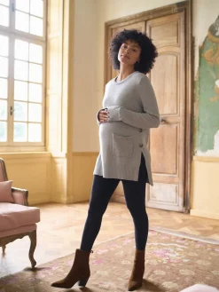 Online Seraphine Pull col rond en coton mélangé grossesse et allaitement
