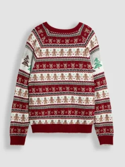Best Jojo Maman Bébé Pull pour homme à motif jacquard Noël Scene