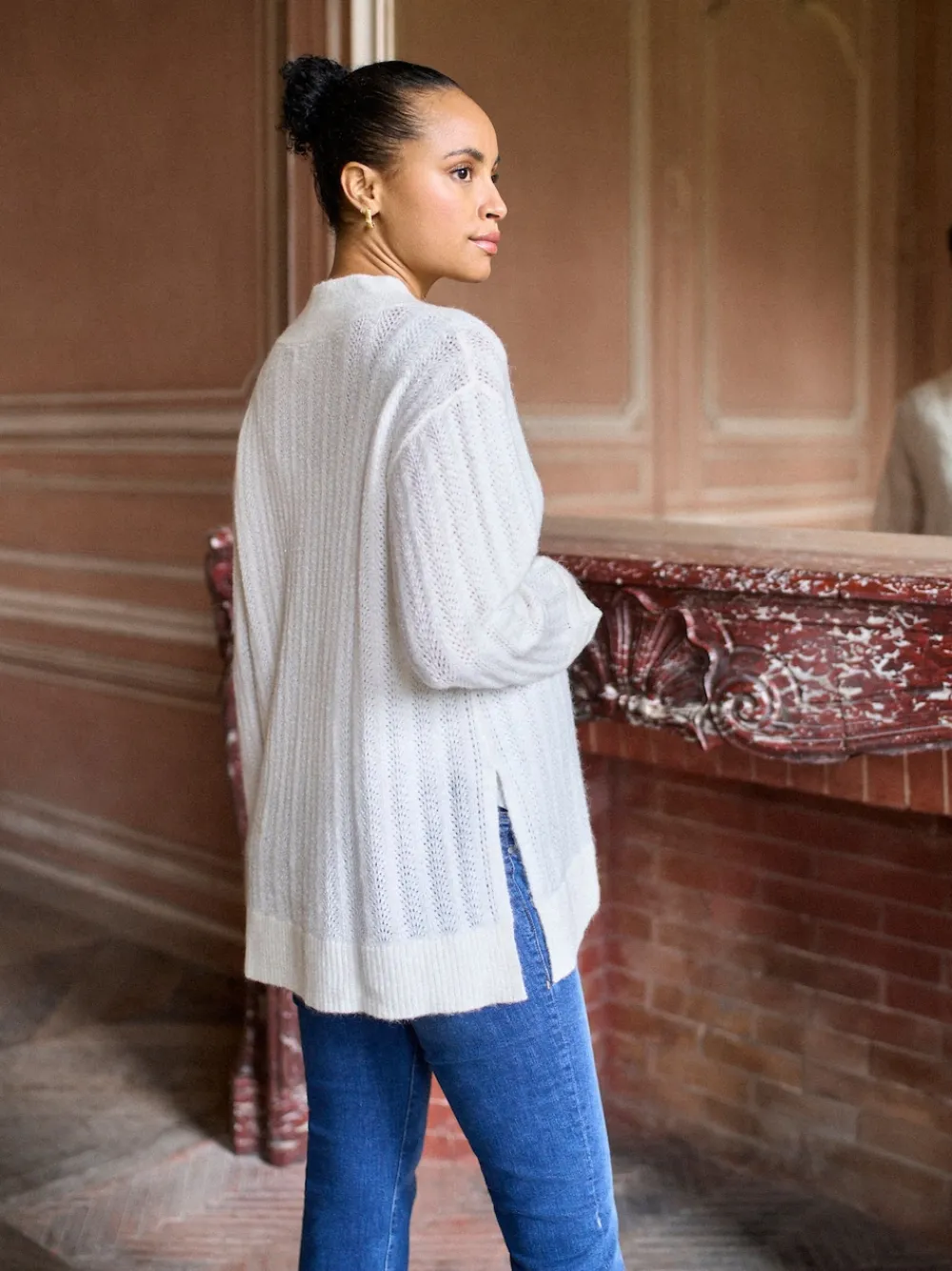 Clearance Seraphine Pulls Grossesse en laine Blend Pointelle