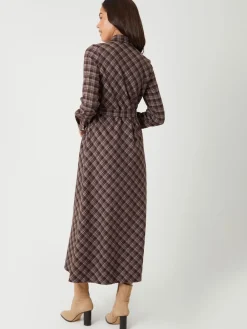 Discount Threadbare Robe chemise mi-longue à carreaux ceinturée