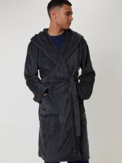 Discount Loungeable Robe de chambre texturée à capuche pour homme