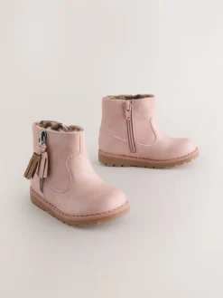 Best Next - Bottines Chelsea zippées à glands Rose