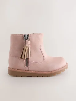 Best Next - Bottines Chelsea zippées à glands Rose