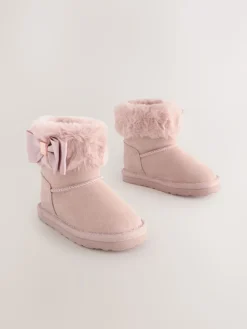 Baker by Ted Baker Rose - Chaussons bottes fille en fausse fourrure avec nœud| Chaussons|Tous Les Vêtements De Nuit