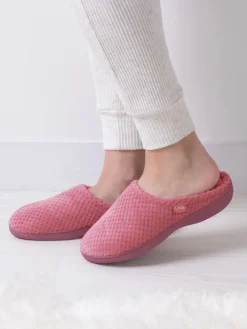 Clearance Totes - Chaussons mules Isotoner Popcorn Terry Rose
