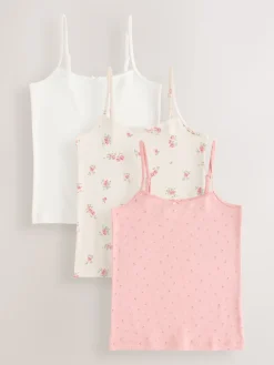 Best Next Rose - Gilets cami imprimés à bretelles Lot de 3 (1.5-16ans)
