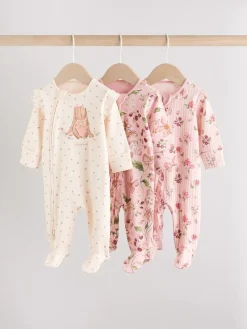 Hot Next - Lot de 3 dors-bien zippés bidirectionnels (0-2ans) Rose