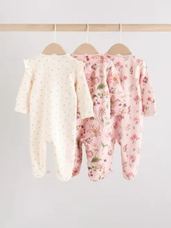 Hot Next - Lot de 3 dors-bien zippés bidirectionnels (0-2ans) Rose