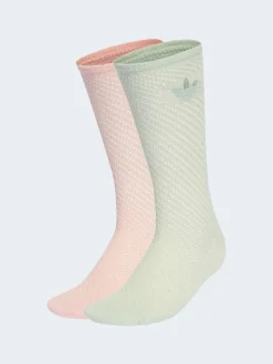 Sale adidas originals Rose - Lot de 2 paires de Chaussettes Adidas Original Col rond au crochet