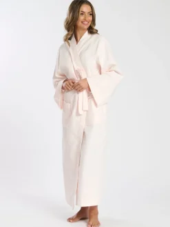 Loungeable Rose - Peignoir gaufré 100% coton|Femme Robes De Chambre