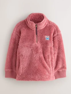 Clearance Superdry - Polaire quart zippée Rose