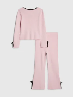 River Island Rose - Ensemble haut et jogging à manches longues avec nœud| Hauts|Ensembles Et Tenues