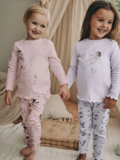 Best Next Rose / violet à motif fée - Lot de 3 pyjamas Snuggle (9mois-12ans)