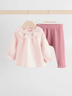 Sale Next Rose rose - Haut bébé à manches longues et leggings Ensemble 2 pièces (0mois-2ans)